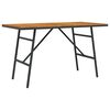 vidaXL &Eacute;tkezőasztal Barna 110 x 55 x 61,5 cm T&ouml;m&ouml;r Ak&aacute;cfa