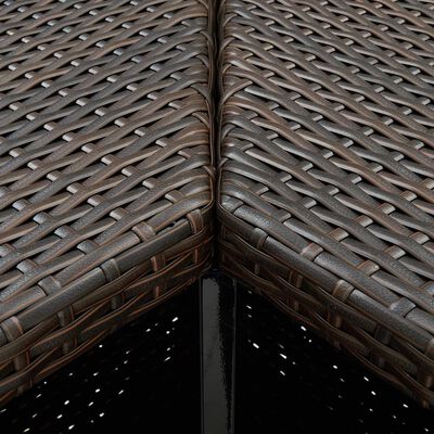vidaXL barna polyrattan sarok bárasztal 100 x 50 x 105 cm