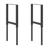 vidaXL 2 db fekete &aacute;ll&iacute;that&oacute; f&eacute;m munkapadv&aacute;z 55 x (69-95,5) cm