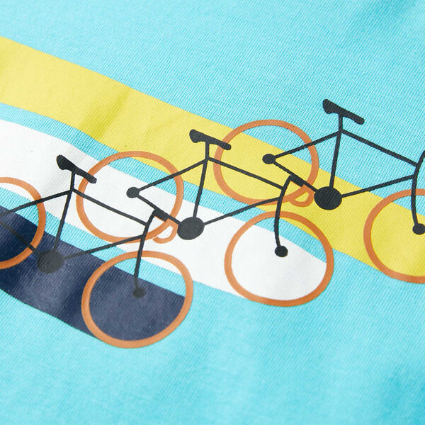 Aqua sz&iacute;nű r&ouml;vid ujj&uacute; gyerekp&oacute;l&oacute; 128