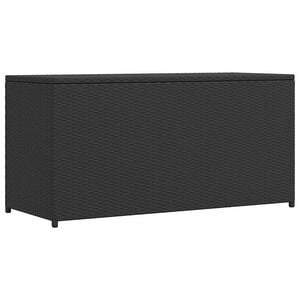 vidaXL fekete polyrattan kerti t&aacute;rol&oacute;l&aacute;da 120 x 50 x 60 cm