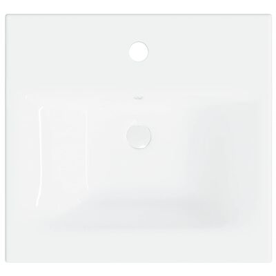 vidaXL fehér kerámia beépíthető mosdókagyló csapteleppel 42x39x18 cm
