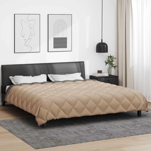 vidaXL T&eacute;li takar&oacute; Antracit &eacute;s Taupe 220 x 260 cm Mikrosz&aacute;l