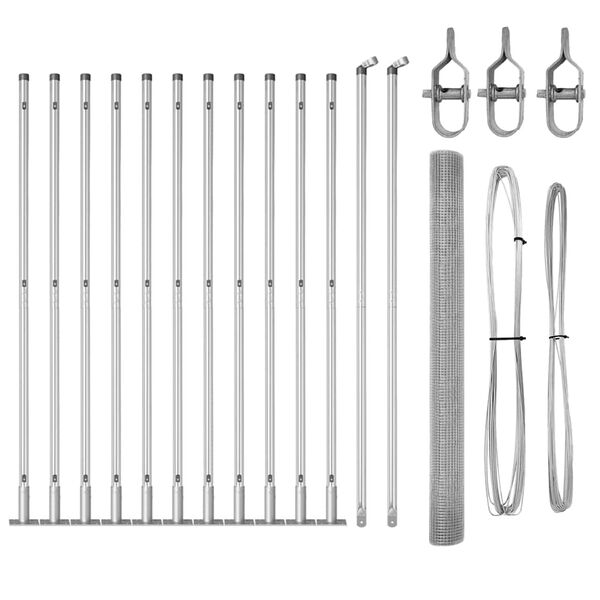 vidaXL Ker&iacute;t&eacute;soszlop Ez&uuml;st 25 x 1,4 m (16 x 16 mm h&aacute;l&oacute;) Ac&eacute;l