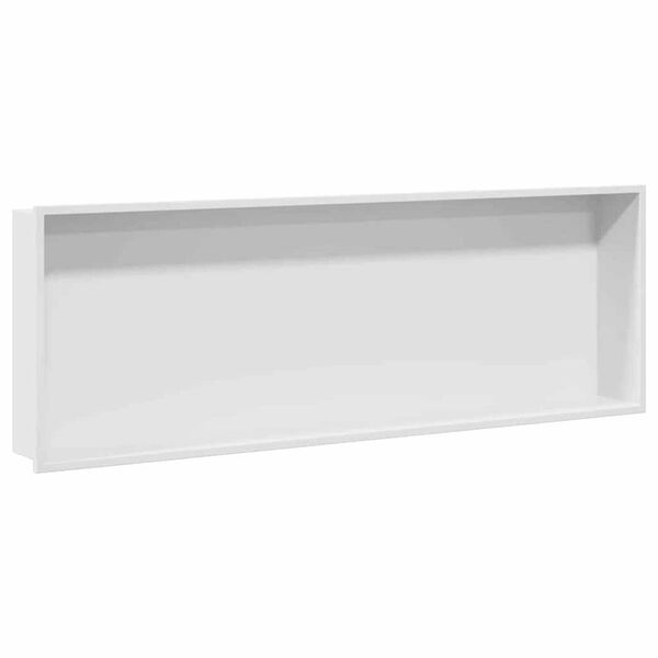 vidaXL Zuhany Niche Feh&eacute;r 90 x 30 x 9,5 cm Rozsdamentes ac&eacute;l