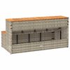 vidaXL pezsgőf&uuml;rdő l&eacute;pcső 100x50x50,5 cm polyrattan &eacute;s ak&aacute;cfa