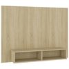 vidaXL sonoma t&ouml;lgy sz&iacute;nű szerelt fa fali TV-szekr&eacute;ny 120x23,5x90 cm