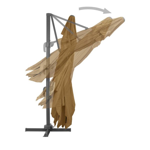 vidaXL konzolos kerti napernyő alumínium rúddal 400 x 300 cm bézs