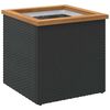 vidaXL fekete polyrattan &uuml;ltetől&aacute;da 40 x 40 x 40 cm