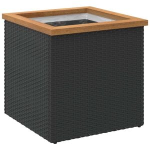 vidaXL fekete polyrattan &uuml;ltetől&aacute;da 40 x 40 x 40 cm
