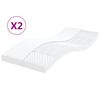 vidaXL 2 db feh&eacute;r 7 z&oacute;n&aacute;s 20 ILD kem&eacute;nys&eacute;gű habmatrac 100 x 200 cm
