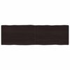 vidaXL s&ouml;t&eacute;tbarna kezelt t&ouml;m&ouml;r asztallap 200x60x(2-6) cm