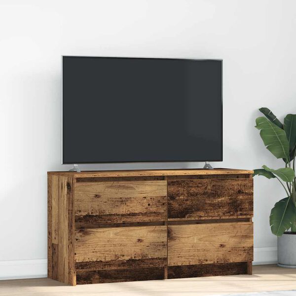 vidaXL antik fa színű szerelt fa TV-szekrény 100x35x54 cm