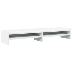vidaXL feh&eacute;r szerelt fa monitor&aacute;llv&aacute;ny 100 x 24 x 16 cm