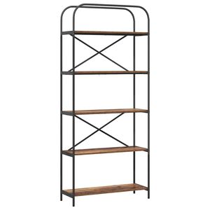 vidaXL K&ouml;nyvespolc 5 szintes 80 x 30 x 183 cm Szerelt fa &Ouml;reg fa