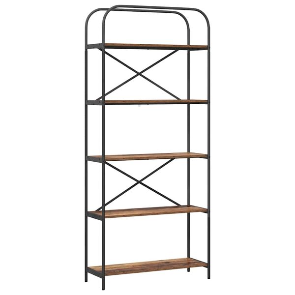 vidaXL K&ouml;nyvespolc &Ouml;reg fa 80 x 30 x 183 cm Faanyag