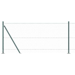 vidaXL Hatsz&ouml;gletű ker&iacute;t&eacute;s beton alappal 100 x 0,8 m Z&ouml;ld H&aacute;l&oacute;