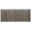 vidaXL szürke polyrattan négyes kerekeskuka tárolófészer 274x80x117 cm