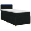 vidaXL Boxspring &aacute;gy matraccal fejt&aacute;ml&aacute;val Fekete 90 x 200 cm Sz&ouml;vet