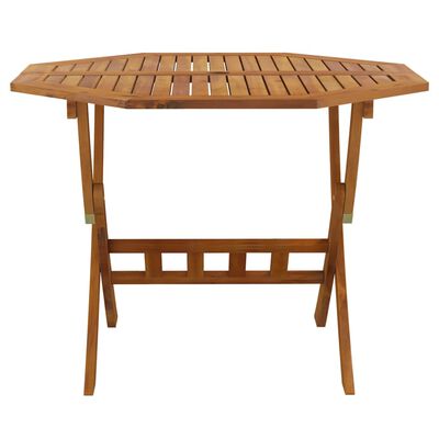 vidaXL tömör akácfa összecsukható kerti asztal 90 x 75 cm