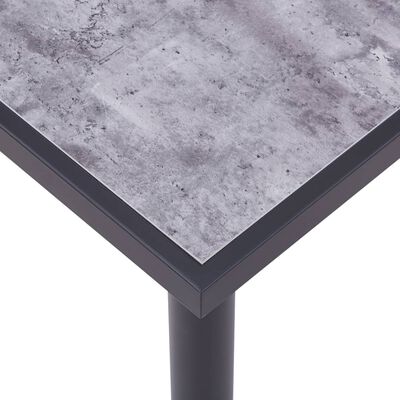 vidaXL fekete és betonszürke MDF étkezőasztal 120 x 60 x 75 cm