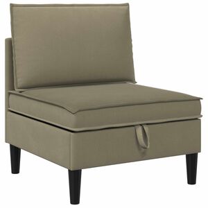 vidaXL K&ouml;z&eacute;pső Sofa t&aacute;rol&oacute;val Khaki B&aacute;rsony