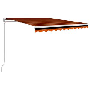 vidaXL narancss&aacute;rga &eacute;s barna k&eacute;zzel kih&uacute;zhat&oacute; napellenző 350 x 250 cm