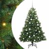 vidaXL Mű kar&aacute;csonyfa 150 LED-del &aacute;llv&aacute;nnyal Z&ouml;ld 150 cm PE &eacute;s PVC