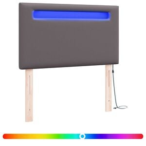 vidaXL LED &aacute;gyt&aacute;mla Sz&uuml;rke 100 cm Műbőr