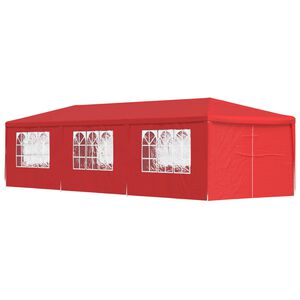 vidaXL Partys&aacute;tor 900 x 300 x 255 cm Piros PE &eacute;s ac&eacute;l