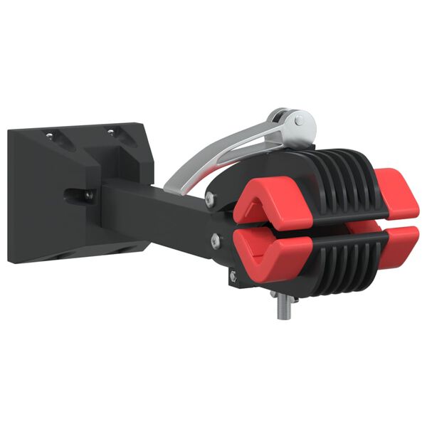 vidaXL piros &eacute;s fekete ac&eacute;l fali ker&eacute;kp&aacute;rjav&iacute;t&oacute; &aacute;llv&aacute;ny &ouml;sszecsukhat&oacute;