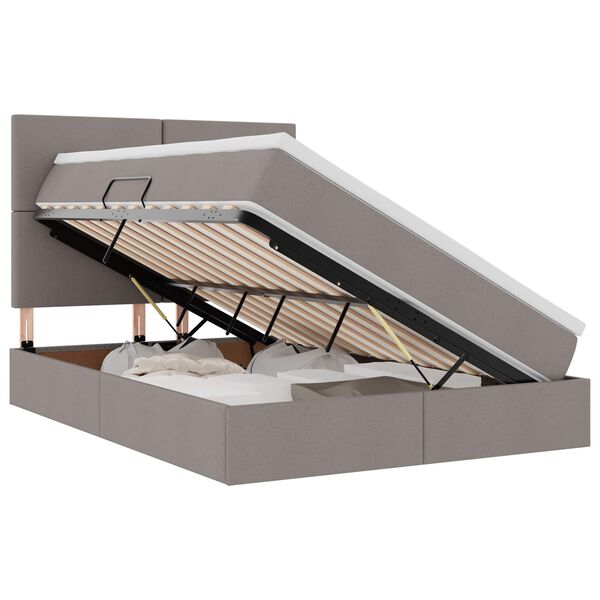 vidaXL &Aacute;gy t&aacute;rol&oacute;val &eacute;s LED l&aacute;mp&aacute;val T&oacute;psz&iacute;nű 140 x 200 cm Poli&eacute;szter