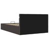 vidaXL sötétszürke LED-es szövetágy hidraulikus tárolóval 140 x 200 cm