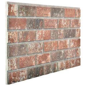 vidaXL Fali panelek 10 db 100 x 50 cm S&ouml;t&eacute;tbarna &eacute;s Sz&uuml;rke EPS Hab