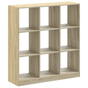 vidaXL sonoma t&ouml;lgy sz&iacute;nű szerelt fa k&ouml;nyvespolc 102 x 32 x 108 cm