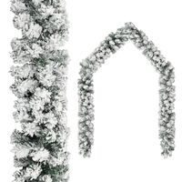 vidaXL zöld PVC karácsonyi füzér pelyhes hóval 20 m