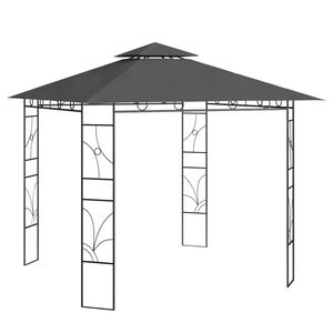 vidaXL antracitsz&uuml;rke pavilon 3 x 3 x 2,7 m 160 g/m&sup2;