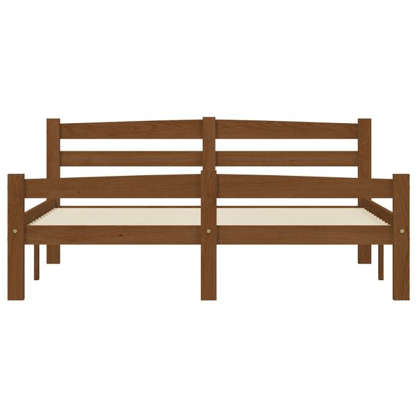 vidaXL m&eacute;zbarna t&ouml;m&ouml;r fenyőfa &aacute;gykeret 120 x 200 cm