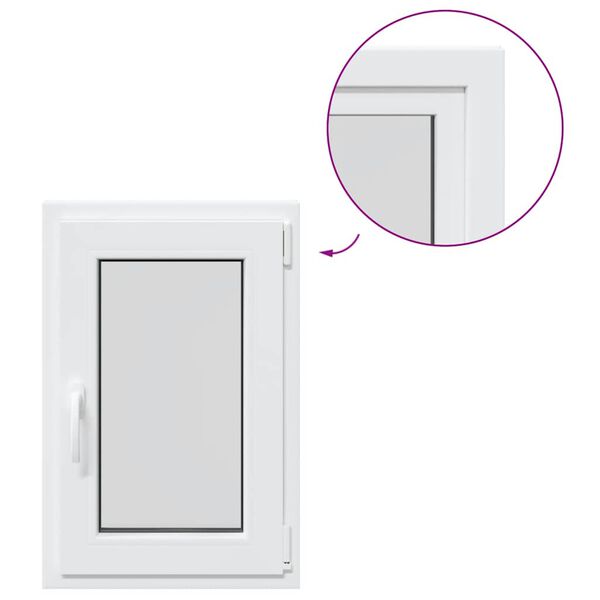 vidaXL "RISOR" pinceablak 50x75 cm, buk&oacute;-ny&iacute;l&oacute;, DIN, bal oldali, feh&eacute;r