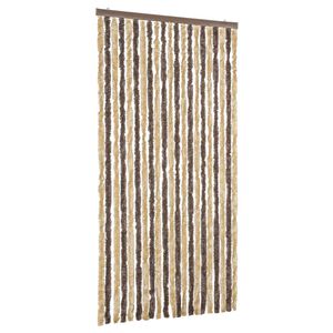 vidaXL s&ouml;t&eacute;tbarna &eacute;s b&eacute;zs zsen&iacute;lia rovarf&uuml;gg&ouml;ny 90 x 220 cm