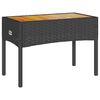 vidaXL 2 személyes fekete polyrattan kerti pad párnával és asztallal