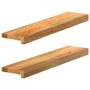vidaXL ablakp&aacute;rk&aacute;nyok 2 db kezeletlen 70x15x2 cm t&ouml;m&ouml;r fa t&ouml;lgyfa