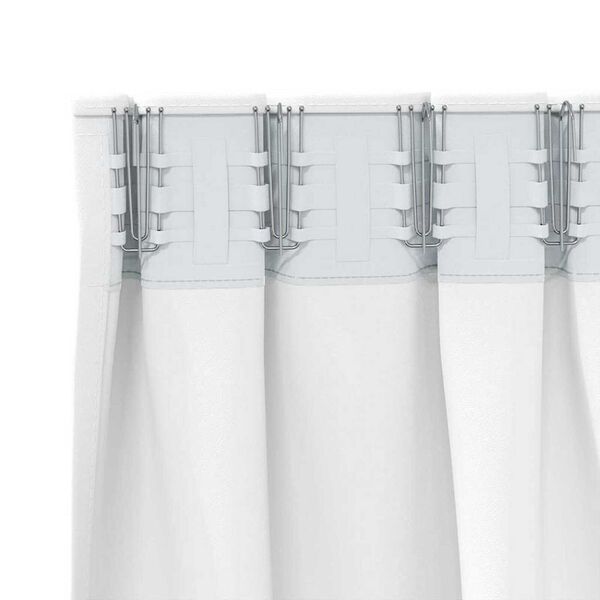 vidaXL Fekete F&uuml;gg&ouml;ny Gyűrűkkel 2 pcs Tiszta Feh&eacute;r 245 x 140 cm