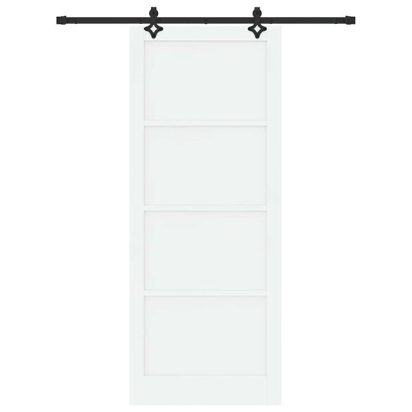 vidaXL Cs&uacute;sz&oacute; ajt&oacute; Feh&eacute;r &eacute;s fekete 93 x 232 cm T&ouml;m&ouml;r fenyőfa