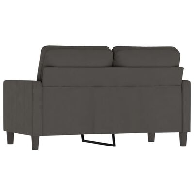 vidaXL kétszemélyes sötétszürke bársony kanapé 120 cm
