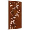 vidaXL bambuszmint&aacute;s corten ac&eacute;l kerti fald&iacute;sz 105 x 55 cm