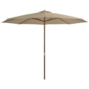 vidaXL t&oacute;psz&iacute;nű k&uuml;lt&eacute;ri napernyő far&uacute;ddal 350 cm