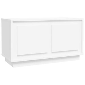 vidaXL feh&eacute;r szerelt fa TV-szekr&eacute;ny 80x35x45 cm