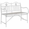 vidaXL Kerti pad 2 -Seater 103,5 x 59 x 89 cm Ac&eacute;l Antik feh&eacute;r