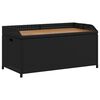 vidaXL fekete polyrattan &eacute;s ak&aacute;cfa t&aacute;rol&oacute;pad 100 x 50 x 52 cm